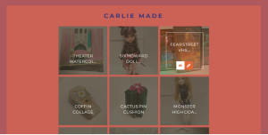 Screenshot of the gallery/home page.