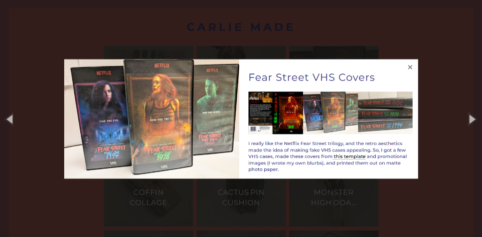 Screenshot of the pop-up details.